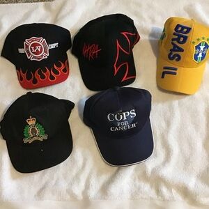 Bundle of 5 baseball hats new never worn